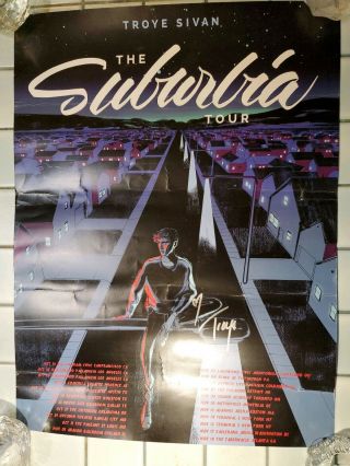 Signed Troye Sivan Autographed Concert Poster The Suburbia Tour