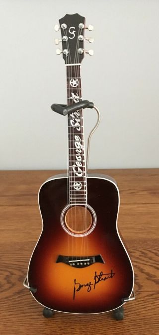 George Strait Mini Guitar From Cowboy Rides Away Tour