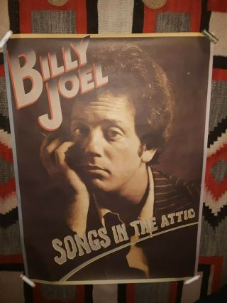 Billy Joel Songs In The Attic Huge 1981 Promo Poster - S&h