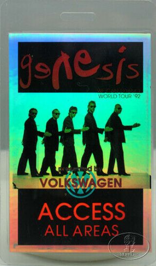 Genesis 1992 Usa Laminated Backstage Pass Laser Foil