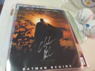 Christian Bale Signed Batman Begins Autographed 8x10