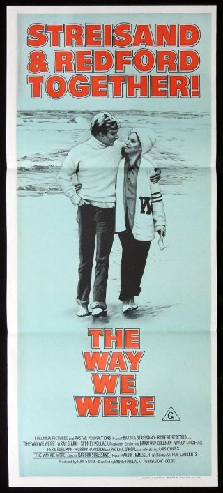 The Way We Were Rare Daybill Movie Poster Barbra Streisand Robert Redford