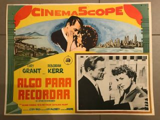 Mexican Lobby Card 12.  5x17 An Affair To Remember (1957) Cary Grant,  Deborah Kerr