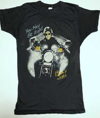 Vintage 1980 Billy Joel Harley Concert Tee Shirt MSG Women Size M 3