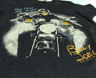 Vintage 1980 Billy Joel Harley Concert Tee Shirt MSG Women Size M 5