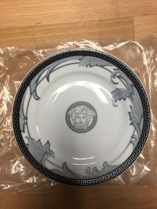 Versace Rosenthal Arabesque Ice Canape Dessert Plates Medusa Set / 4 - New/box