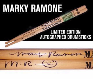 Marky Ramone Limited Edition Autographed Drumsticks