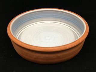Vintage Denis Vibert Pine Tree Kiln Maine Art Studio Pottery Bowl Rare 7 1/2 " W