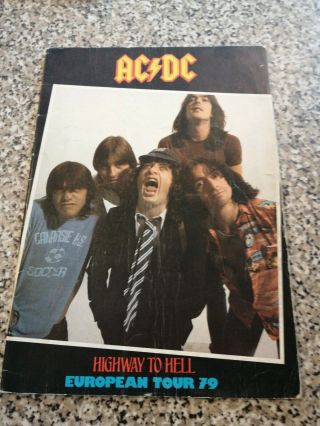 Tour Programme Ac/dc Highway To Hell Tour 1979