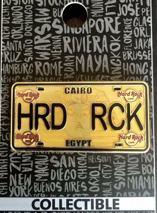 Hard Rock Cafe 2017 Cairo License Plate Series Pin On Card
