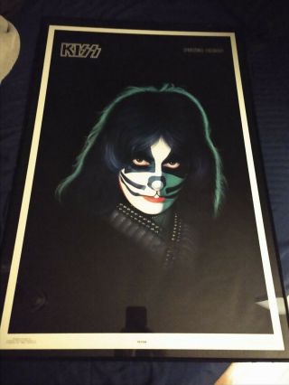Kiss Aucoin 1978 Peter Criss Solo Lp Poster 34 " X 22 "