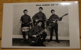 Brian Diamond Cutters Official 1960s Promotional B&w Postcard Rare Hand Signed
