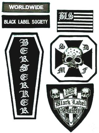 Black Label Society Berserker Cross Flag Bls Patch Set (front)