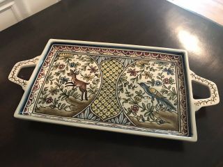 Real Ceramica Portugal Neo Classic Hand Painted Oblong Tray