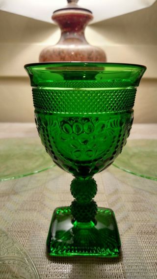 Imperial Glass Co.  Chroma Green Goblets Set Of 8