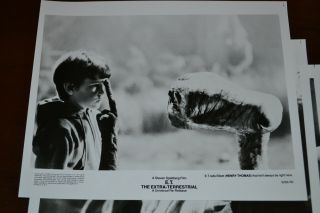 E.  T.  1982 Promo Photo Press Kit Steven Spielberg RARE Re - Release 8X10 Package 7