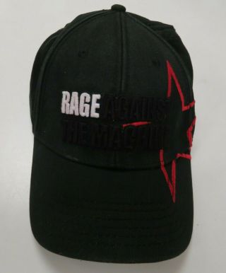 Rage Against The Machine Hat Cap Black Orange Star Vintage 2000