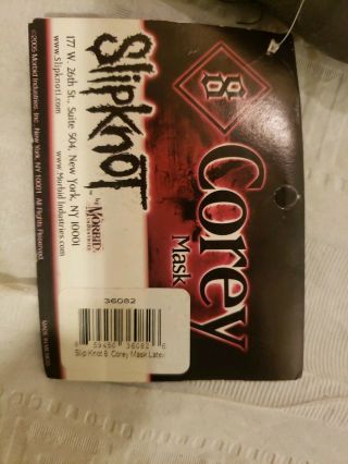 Slipknot Vol 3 Corey Taylor mask Morbid Industries NWT 2005 4