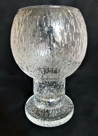 Timo Sarpaneva Iittala Finland Kekkerit - Large 7.  5 " Scandinavian Glass Vase
