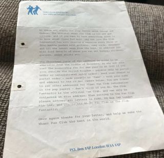 George Michael Wham Fan Club Letter With Real Photo Sheet & REAL PICS 5