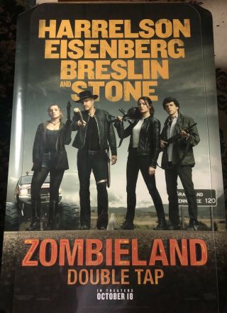 Zombieland 2 Double Tap Advanced Authentic 27x40 D/s Movie Poster.