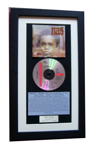Nas Illmatic Classic Cd Album Gallery Quality Framed,  Fast Global Ship,  Hip Hop
