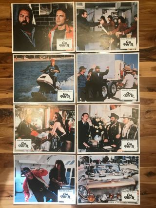 Lobby Card Set (8) 11x14: Go For It (1983) Terence Hill,  Bud Spencer
