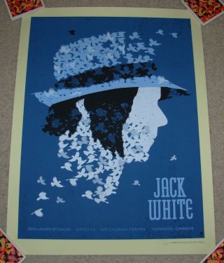 Jack White Concert Gig Poster Toronto 2014 7 - 31 - 14 Lazaretto Stripes Third Man