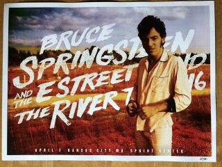 Bruce Springsteen 4/7/16 River Tour Kansas Mo Concert Poster Print Lithograph