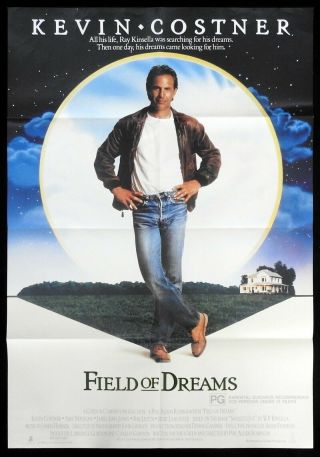 Field Of Dreams Rare One Sheet Movie Poster Kevin Costner Baseball Ray Liotta