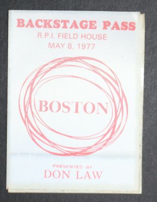 Boston Unpeeled Backstage Pass Rpi Field House 1977