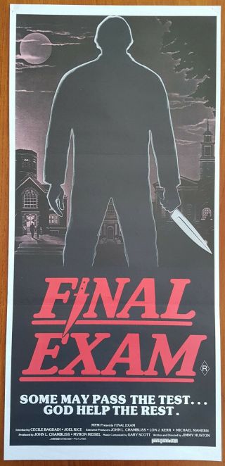 Final Exam (1981) Australian Daybill Movie Poster Horror Slasher Cult