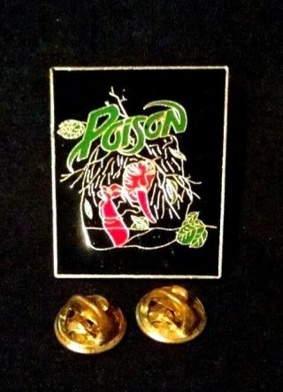 Poison 1988 Open Up And Say Ahh Tour Enamel Album Cover Button Pin