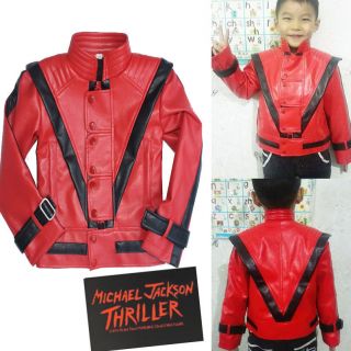 Michael Jackson Thriller For Children Kids Red Jacket Mj Costumes Birthday Gift