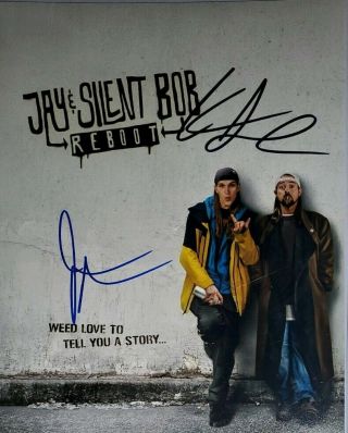 Kevin Smith & Jason Mewes Signed 8x10 Photo W/ Holo Jay & Silent Bob Reboot