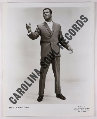 Roy Hamilton - 8x10 Promo Glossy - 1960s Jersey City,  Nj R&b Soul