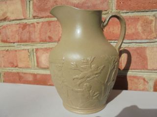 Antique Wedgwood Jasperware All Tan Brown Portland Vase Style Pitcher Early