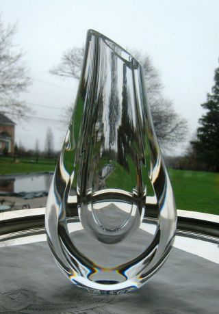 Saint Louis Crystal.  6 3/4 " Bud Vase.  Cut Teardrop.  France.  Very Sweet