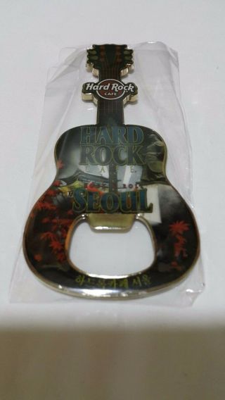 Hard Rock Cafe Seoul Guitar City Bottle Opener 08 Magnet Discontinued
