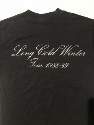 Rare Vintage CINDERELLA,  Long Cold Winter Tour 1988 Tee Shirt, 6