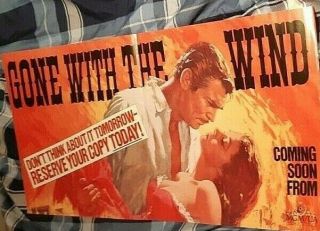 Gone With The Wind Movie Poster Early 80s Home Video Promo Poster