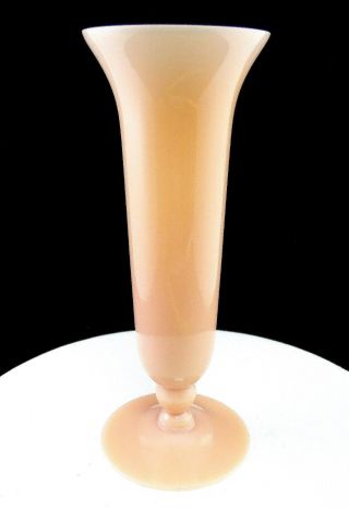 Cambridge 6004 Crown Tuscan Pink Ball Stem 8 1/2 " Trumpet Vase 1940 