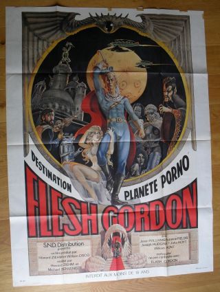 Flesh Gordon Jason Williams Sci - Fi French Movie Poster 63 " X47 " 