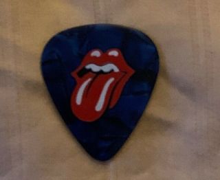 Rolling Stones Darryl Jones Blue Pearl Guitar Pick - 2018 No Filter Tour