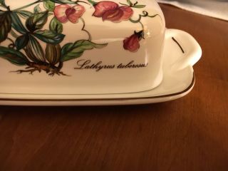 Villeroy & Boch Botanica Butter Dish Cream Cheese Covered Oversize Sweet Pea 3