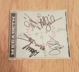 100 Authentic Autographed Megadeth Cryptic Writings Cd Sign By Complete Band