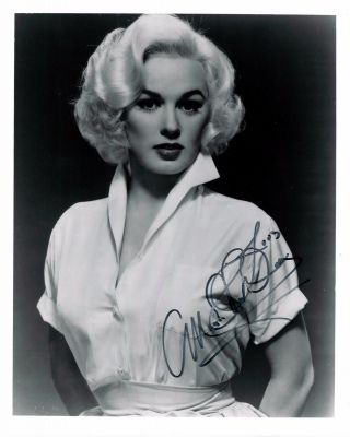 Mamie Van Doren Signed 8x10 Photo / Autograph Classic Pose
