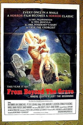 " From Beyond The Grave " Peter Cushing 1974 Poster - Where Death Is The Beginning