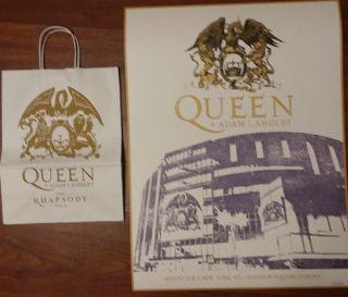 Queen Adam Lambert Msg Nyc Madison Square Garden Event Poster 135/250,  Queen Bag