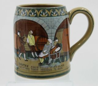 Buffalo Pottery Emerald Deldare Ware 1911 Syntax Again Filled Up His Glass Mug